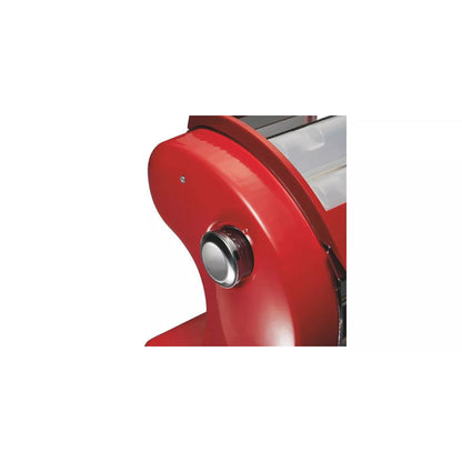 Electric Pasta Maker 86651: Stainless Steel Machine for Spaghetti and Fettuccine, Red, Hand Wash Recommended