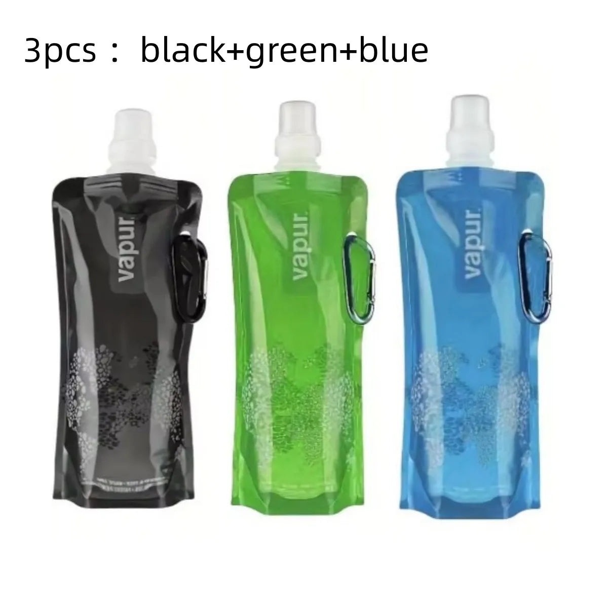 500ML Portable Ultralight Foldable Silicone Folding Water Bottle Water Bag Outdoor Sport Supplies Hiking Camping Soft Flask Bag