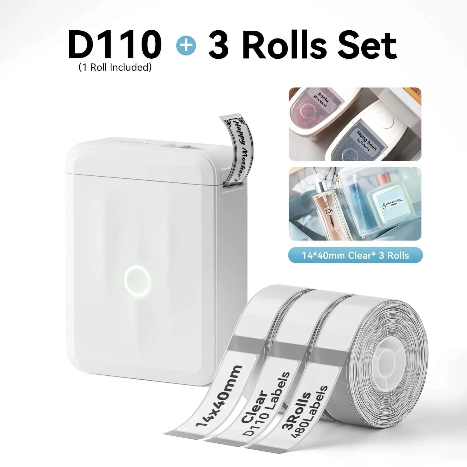 Niimbot D110 Mini Label Printer Pocket Thermal Wireless Adhesive Sticker DIY Name Tag Maker for School Home Office