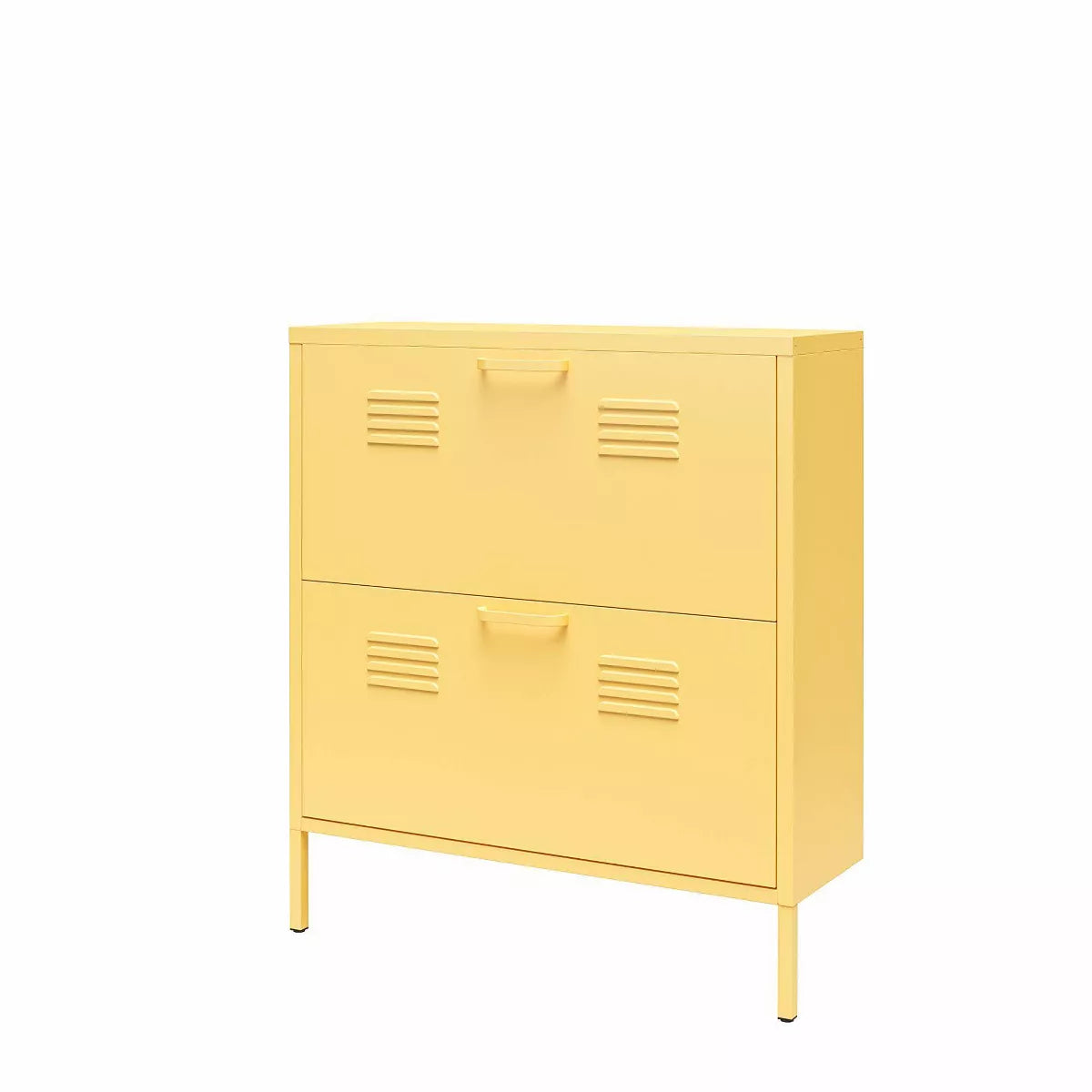 Cache 2 Door Shoe Storage Cabinet Yellow