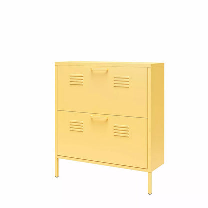 Cache 2 Door Shoe Storage Cabinet Yellow