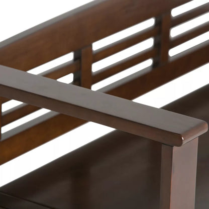 48" Chandler Solid Wood Entryway Storage Bench -  Rustic Medium Brown