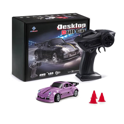 1:64 4WD RC Drift Car 2.4G High Speed Remote Control Racing Mini Car Full Proportions Desk Competition Toy Boy Ideal Gift