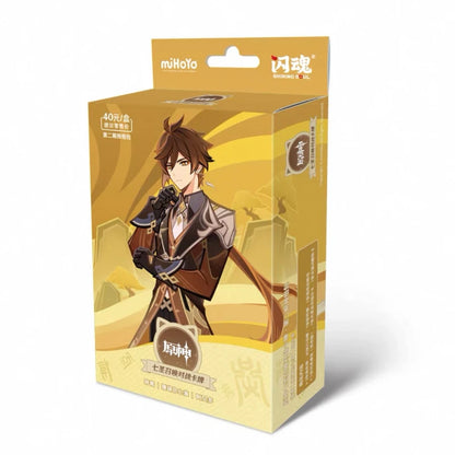Original Genshin Impact Card Genius Invokation TCG Battle Card Hu Tao Raiden Shogun Anime Character Collection Card Kid Toy Gift