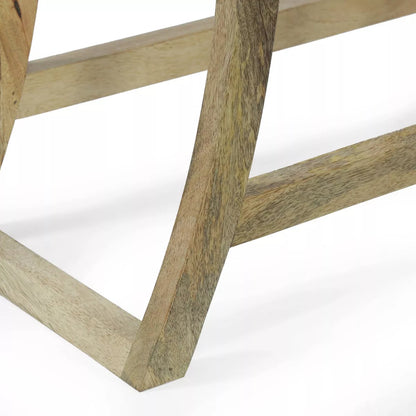 Meagher Rustic Handcrafted Mango Wood Console Table Natural 