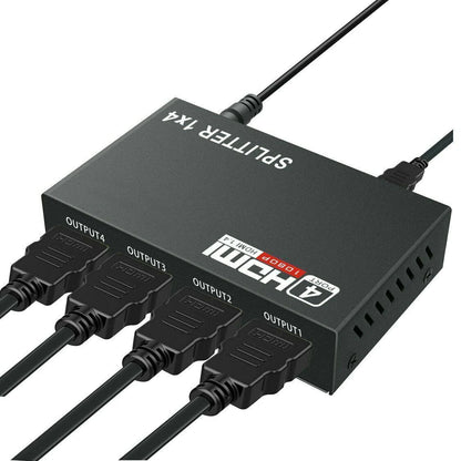 4 Port HDMI 4K Hub Multi Splitter & Amplifier for 3D HDTV 1080P 1X4 1 in 4 Out