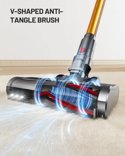 S17 Pro 550W/55KPA Cordless Vacuum Cleaner, 60Mins Self-Standing Vacuum Cleaners for Home, Anti-Tangle Stick Vacuum