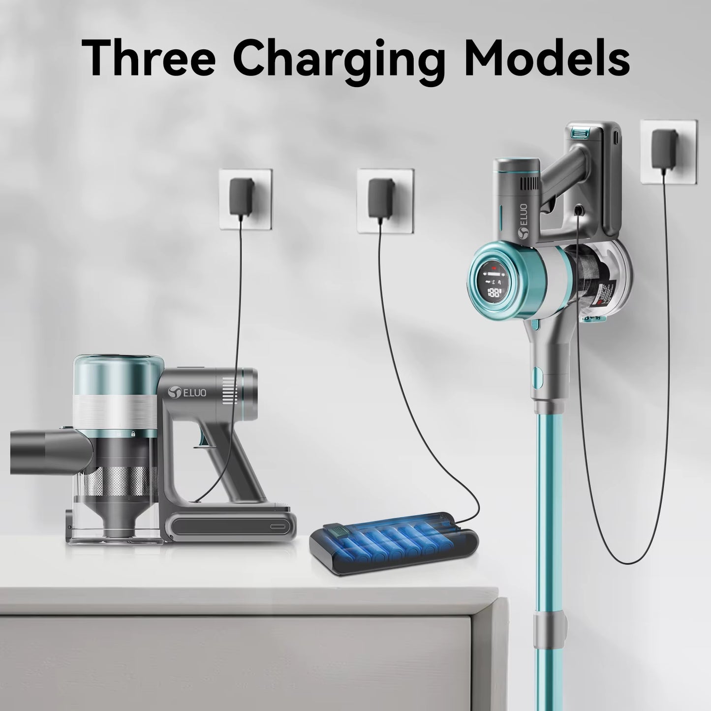 400W/≥28Kpa Cordless Vacuum Cleaner,Stick Vacuum with Touch Screen, Max 60 Mins Runtime,Wireless Vacuum Cleaners for Home, Anti-