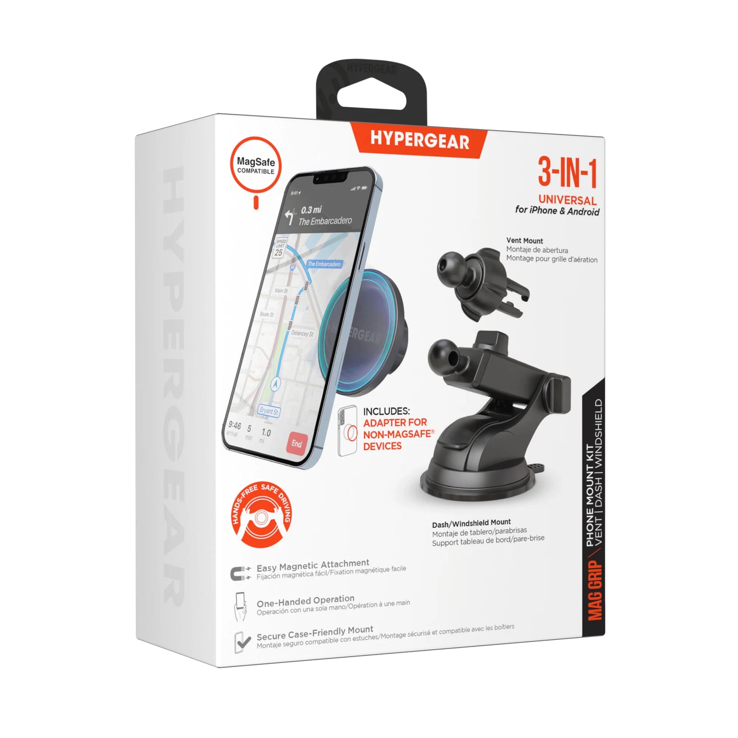 Hypergear Maggrip Magsafe Phone Mount Kit