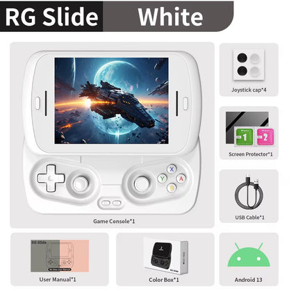 RG Slide Retro Handheld Game Console 4.7" LTPS In-Cell Android Video Gaming Player Supports AI Assistant 1080P-Port Out