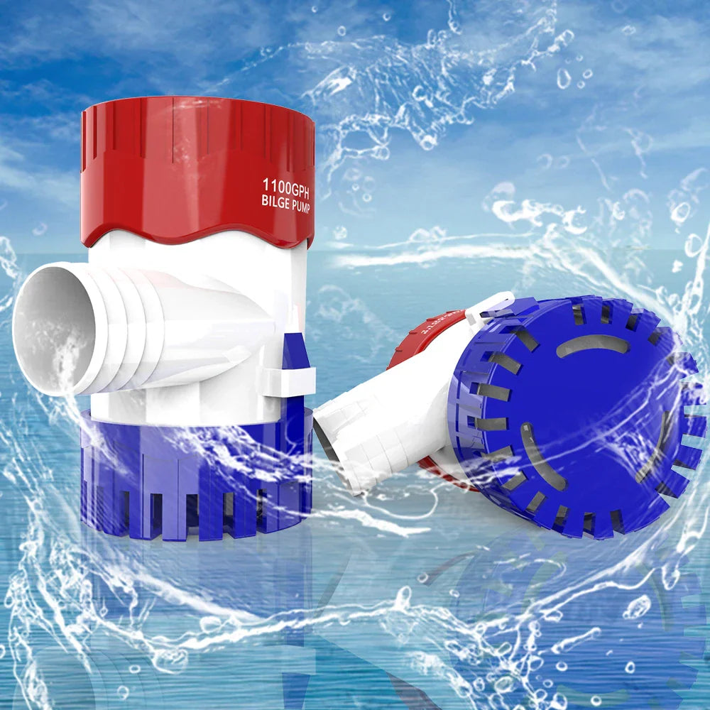 1100GPH 12V Electric Marine Submersible Bilge Sump Water Pump for Boat 3/4" Hose
