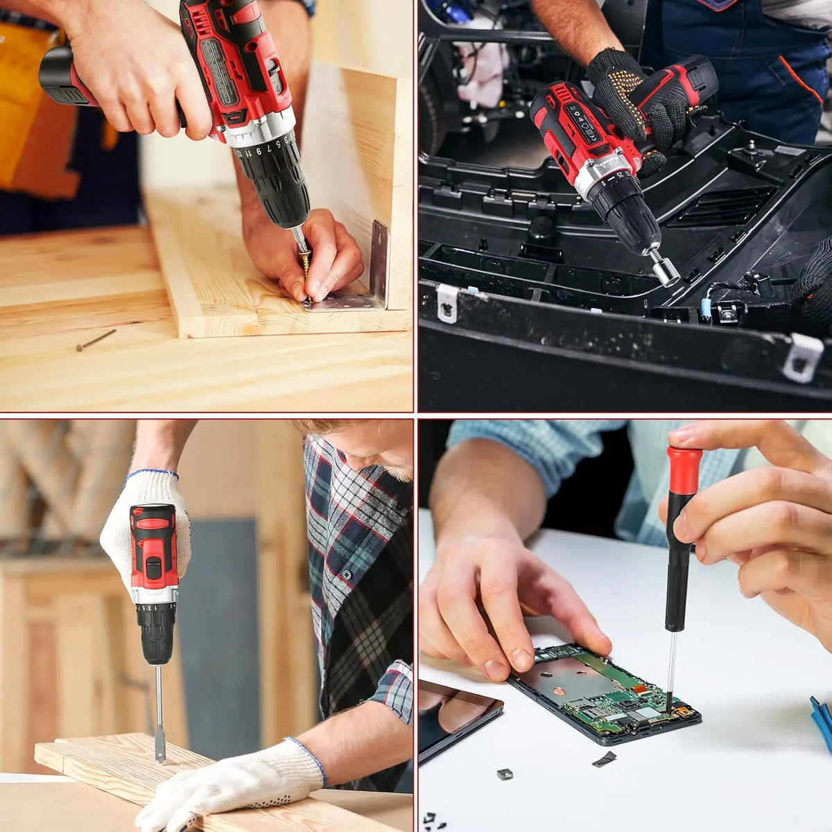 138-Piece Power Tool Set with 12V Cordless Drill for Home DIY Repairs and Maintenance
