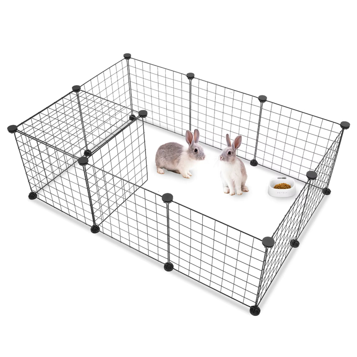 Indoor Portable Metal Wire Playpen for Small Animals - Ideal for Guinea Pigs and Rabbits
