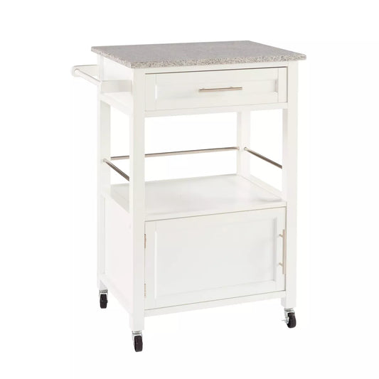 Mitchell Kitchen Cart Granite Top - Linon
