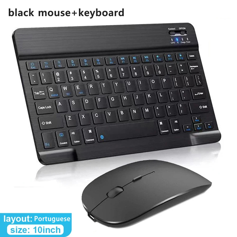 Wireless Bluetooth Keyboard and Mouse for iOS, Android, and Windows Tablets - Compatible with iPad Air, Mini, Pro 