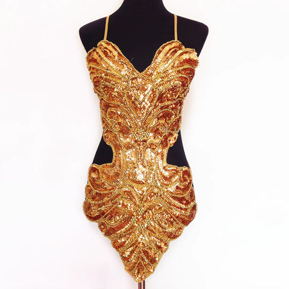 All Sequins Dance Costume Flashy Hip Wrap Performance Wear Women Dress Striped Midi Dress Sexy Dresses for Women Party Casual
