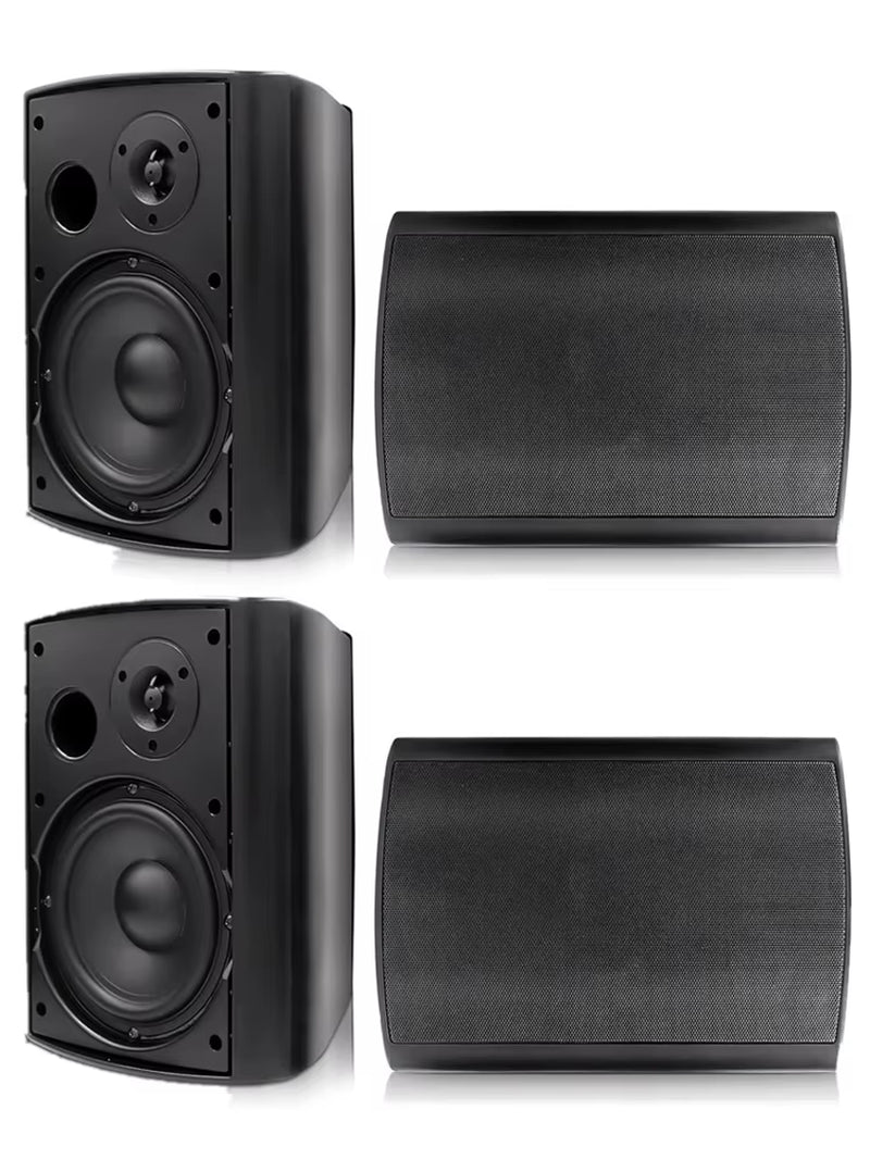 800W 6.5 Inch Outdoor Waterproof Bluetooth Speakers HD Digital Stereo Effect Wall Mounted Sound System for Patio 2 Pairs