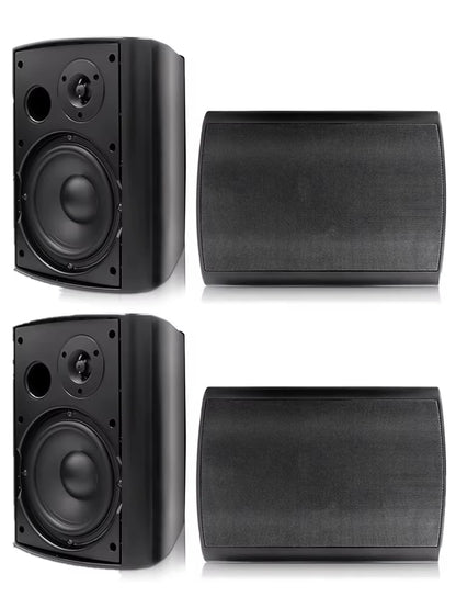 800W 6.5 Inch Outdoor Waterproof Bluetooth Speakers HD Digital Stereo Effect Wall Mounted Sound System for Patio 2 Pairs