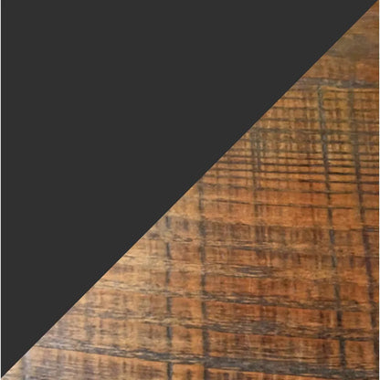 Pomona Natural Metal and Solid Wood Wall Shelf