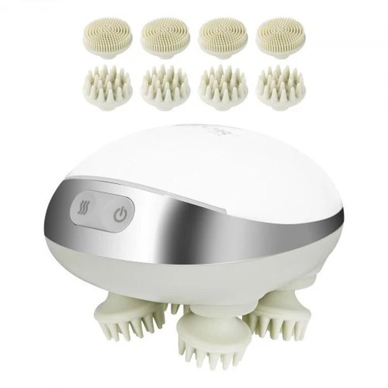 Electric Scalp Massager with Heat Rechargeable Head Massager Waterproof