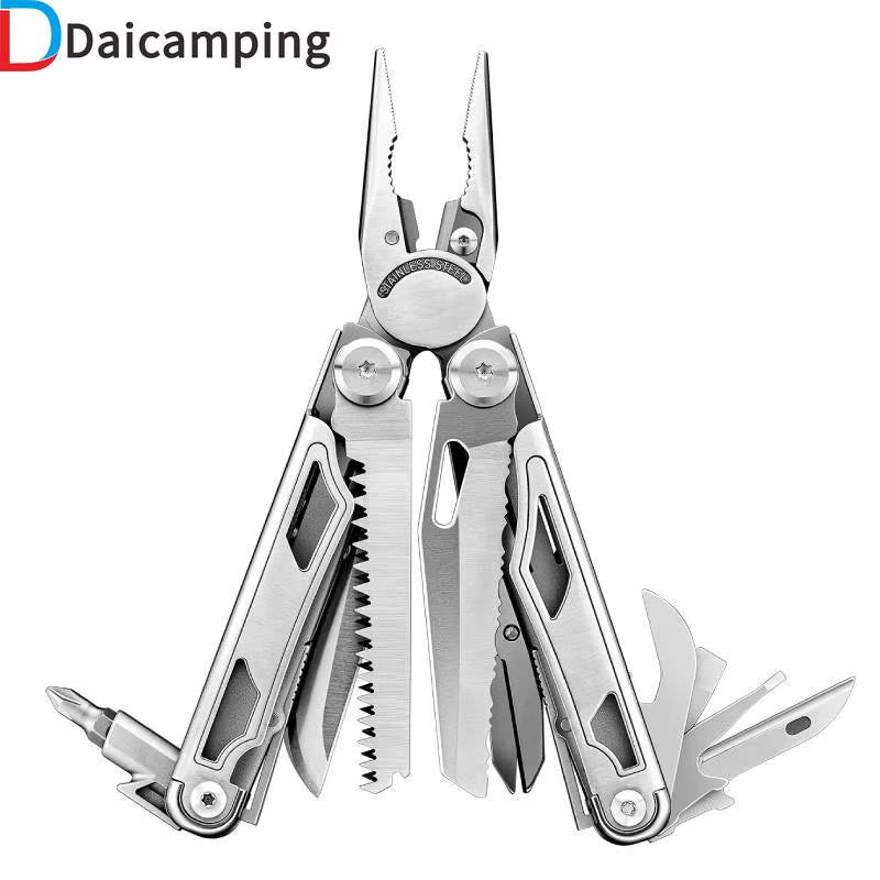 Daicamping DL1 Multifunctional Multi-Tool: Extra Cutter Scissors, Saw, Clamp, and Folding Knife