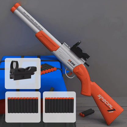 Soft Bullet Toy Gun Shotgun with Shell Ejection Function and Long Range Shooting Distance