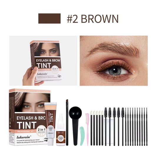 2-in-1 Fast Lash Lifting and Tint Kit - Waterproof, Sweat-Resistant Semi-Permanent Eyelash Perm and Brow Lamination Enhancer for Salon and DIY Home Use
