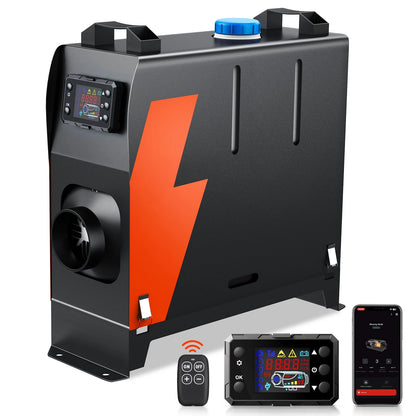 12V 5-8KW Car Diesel Air Heater Portable Parking Heater Heating LCD Display All-In-One with Remote Controlfor Car Trucks Boat Bus RV Trailer