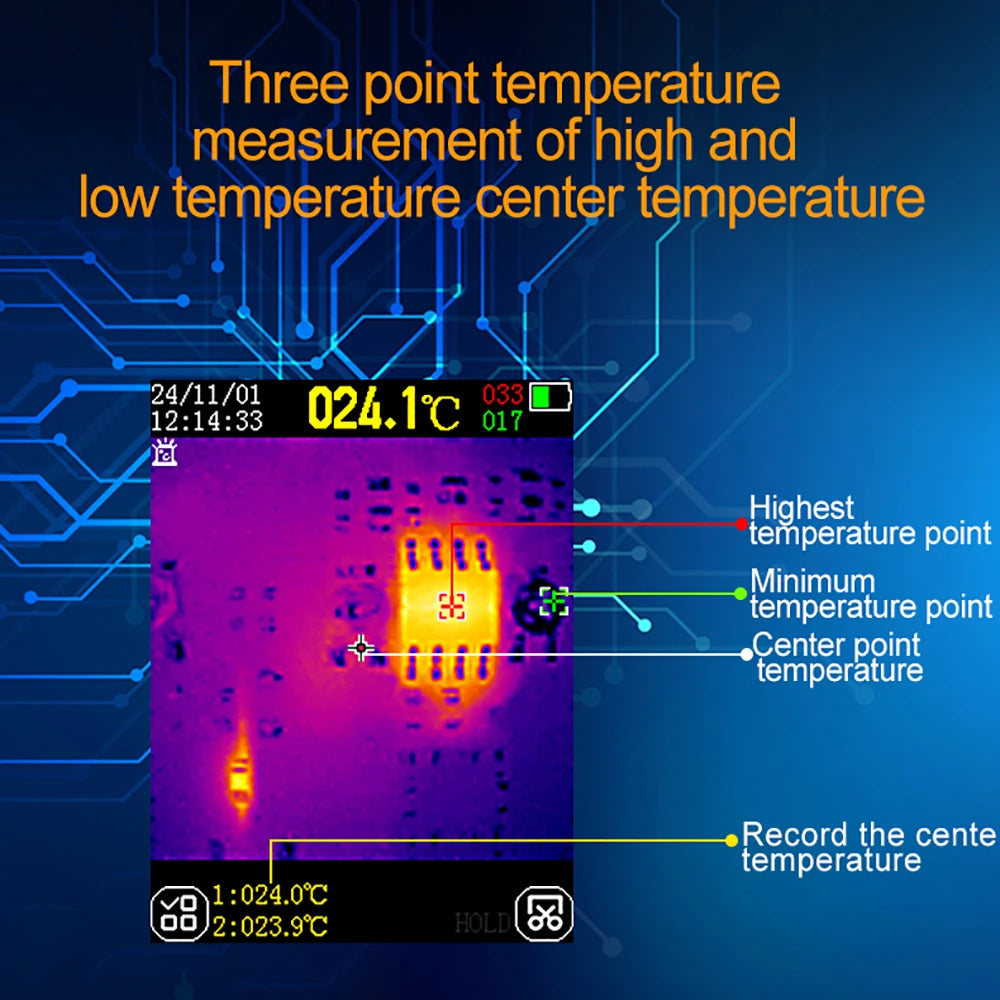 TOOLTOP ET14C+ 2.8Inch Thermal Imager 25Hz Home Thermal Imaging Camera Isr240X240 Thermography with Stand Electrical Fault Detect