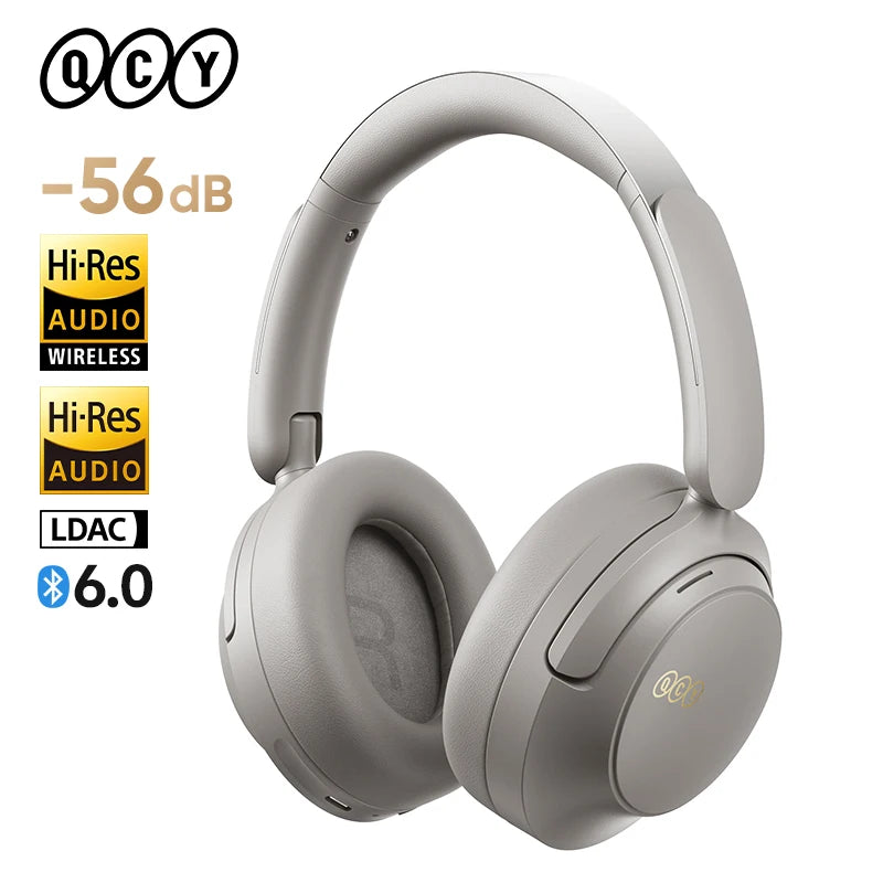 QCY H3S Over-Ear Headphones with Hi-Res LDAC and Spatial Sound, Adaptive ANC, Bluetooth 6.0, 102 Hours Battery Life