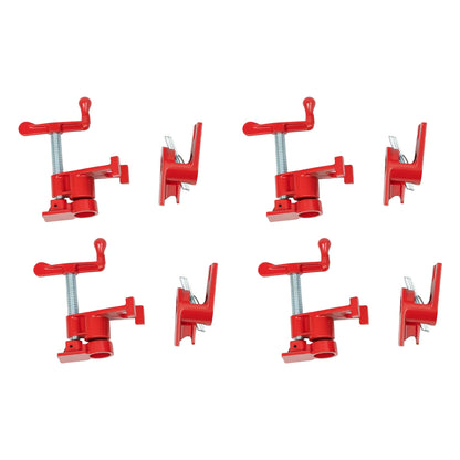 4-Piece Wood Gluing Pipe Clamp Set for 3/4" Threaded Pipes - Ideal for Woodworking Applications