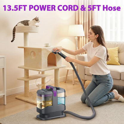 C9 Corded Carpet Vacuum Cleaner with 1.4M Hose and Wet Sprayer for Upholstery and Automotive Use