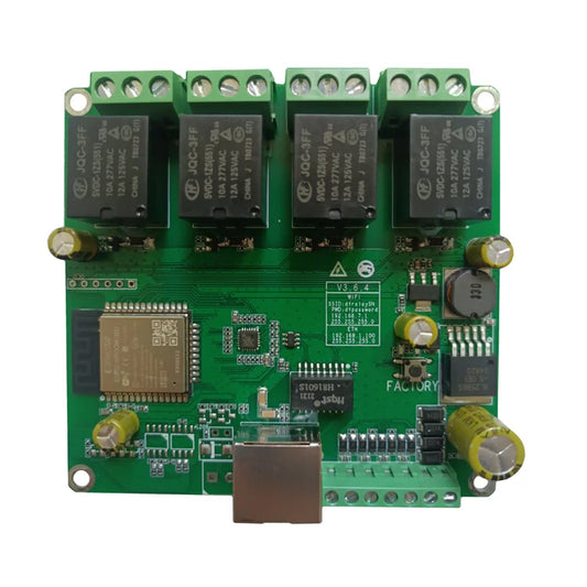 Smart Wifi Switch ESP32 Ethernet Relay Board Domoticz Home Assistant Openhab RS485 TCP UDP 4 Channel Timer IP Watchdog