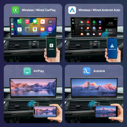12.3" Linux Multimedia Display for Audi A6 C6 and A7 C7 (2011-2018) with Wireless CarPlay, Android Auto, and AirPlay Integration