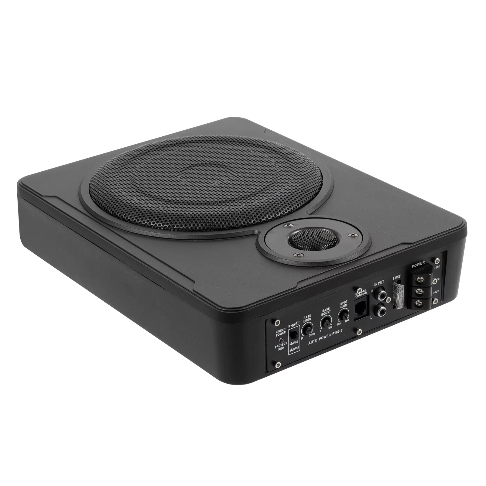 8 Inch 200W Car Under-Seat Active Subwoofer Power Amplifier Bass Box Car Ultra Slim Subwoofer Car Stereo Audio Speaker 30-100Hz