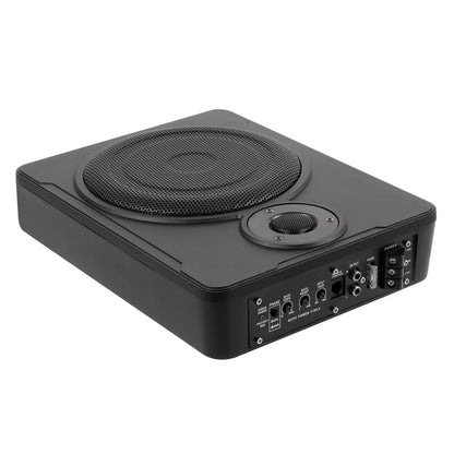 8 Inch 200W Car Under-Seat Active Subwoofer Power Amplifier Bass Box Car Ultra Slim Subwoofer Car Stereo Audio Speaker 30-100Hz