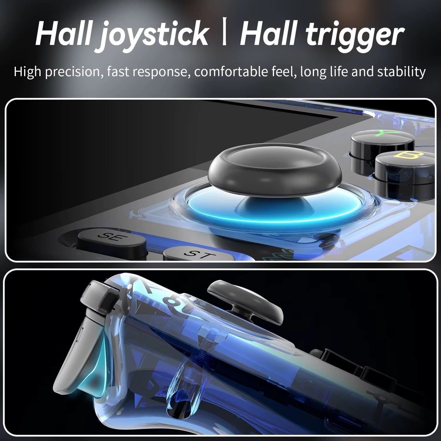 RG556 Retro Handheld Game Console 64Bit Android 13 System Unisoc T820 5.48-Inch AMOLED Screen Hall Joystick Game Player