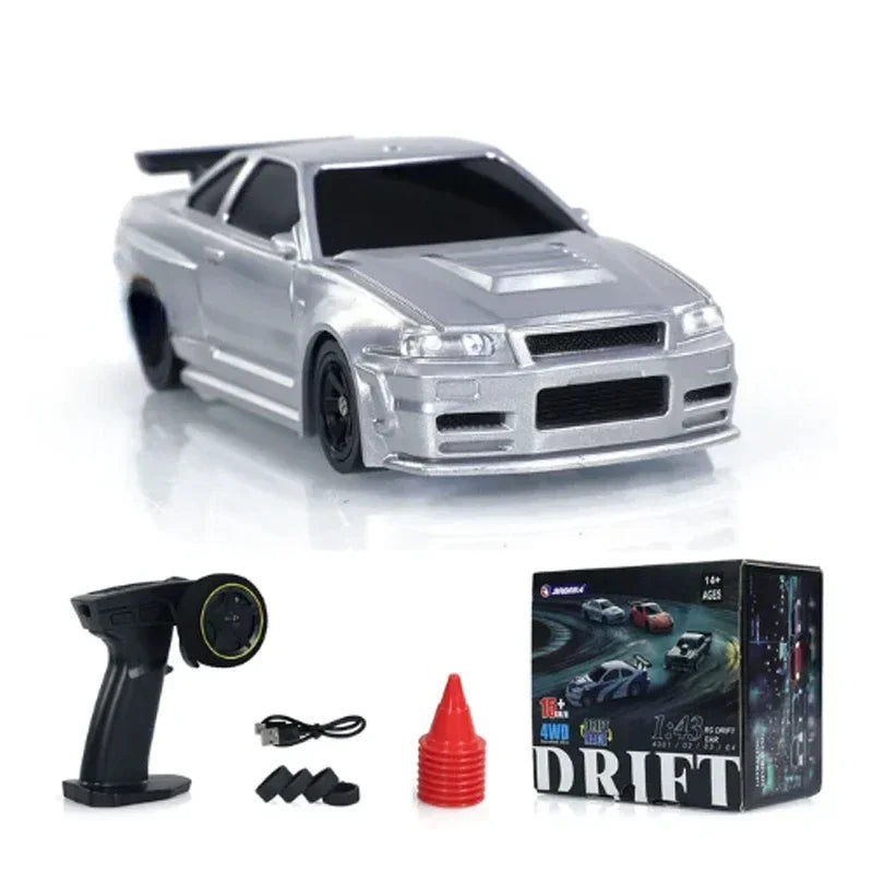 2.4G Remote Control 1/43 Scale High-Speed 4WD Drift Car Model