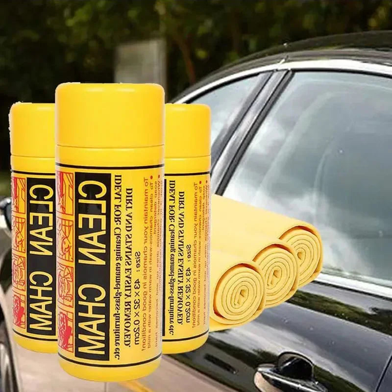 Premium PVA Quick-Dry Car Wash Towel - Ultra Absorbent, Scratch-Free, Reusable Deerskin Cloth for Auto Maintenance