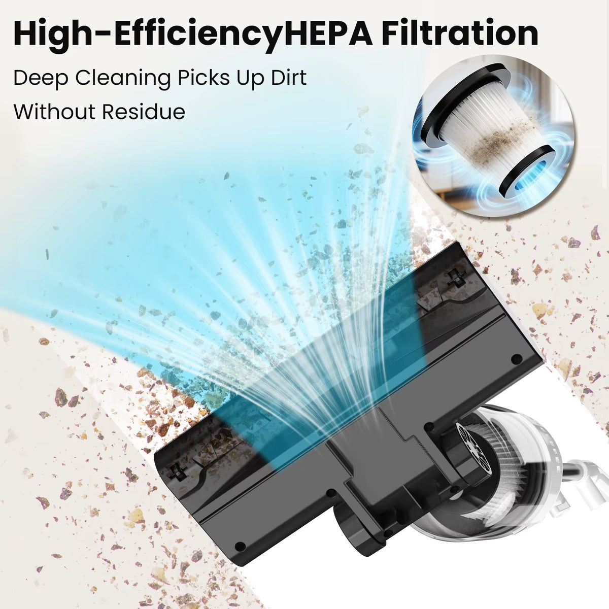 Vastorm R7 Corded Vacuum Cleaner - 600W, 20Kpa Powerful Suction, 3-in-1 Lightweight Handheld Stick Vacuum with 5M Cable, Bagless Design for Hardwood Floors, Carpets, and Pet Hair Removal