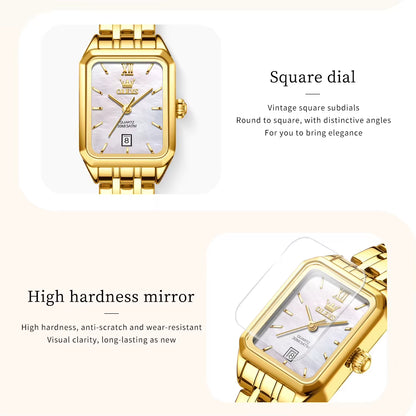 Luxury Brands Women'S Watches Trend Waterproof Simple Atmosphere Stainless Steel Quartz Wrist Watch Original Certification