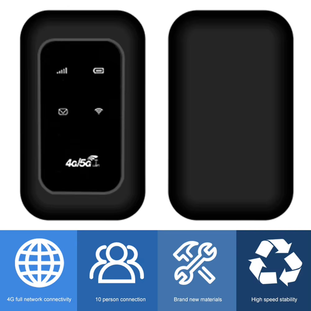 FM800 4G Lte Wifi Router Wireless 150Mbps Hotspot with SIM Card Slot Chip Portable Modem 3000Mah Mini Mobile Hotspot Plug & Play