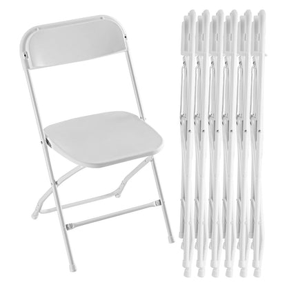JHK Lightweight Plastic Folding Chairs - 4/6 Pack, 330LB Load Capacity, Versatile for Indoor/Outdoor Use, Ideal for Living Room and Home Office