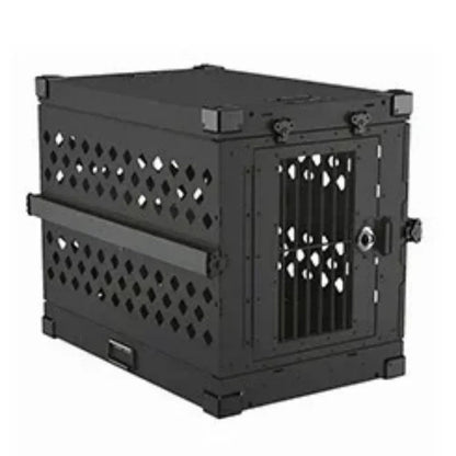 Heavy Duty Collapsible Dog Crate - Premium Aluminium Alloy for Medium to Large Breeds, Perfect for Travel and Camping