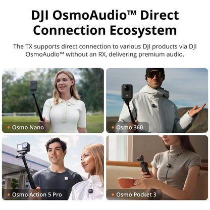 DJI Mic 2 Wireless Microphone System (2 Transmitters + 1 Receiver + Charging Case) with Intelligent Noise Cancellation, 32-Bit Float Internal Recording, and 250M Range for iPhone, Android, and Camera