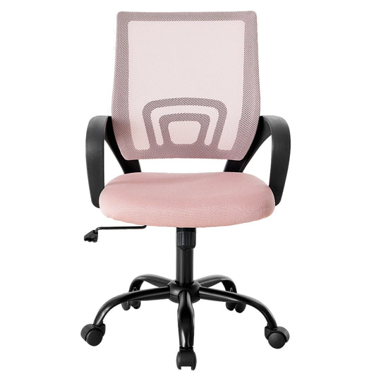 Ergonomic Height-Adjustable Office Desk and Gaming Chair with Fixed Armrests, 360° Swivel, and Storage Back for Computer and Meeting Room Use