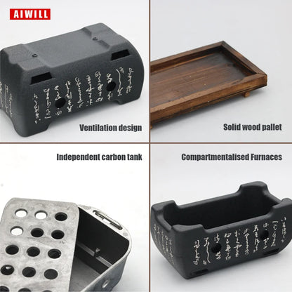 Portable BBQ Grill Korean Food Carbon Furnace Barbecue Stove Charcoal Cooking Oven Household Outdoor Reusable Grill Box