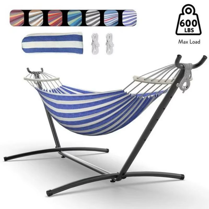 Gyroor Adjustable Hammock Stand - 600 lb Capacity Stylish Hammock Bed with Storage Bag for Outdoor Relaxation