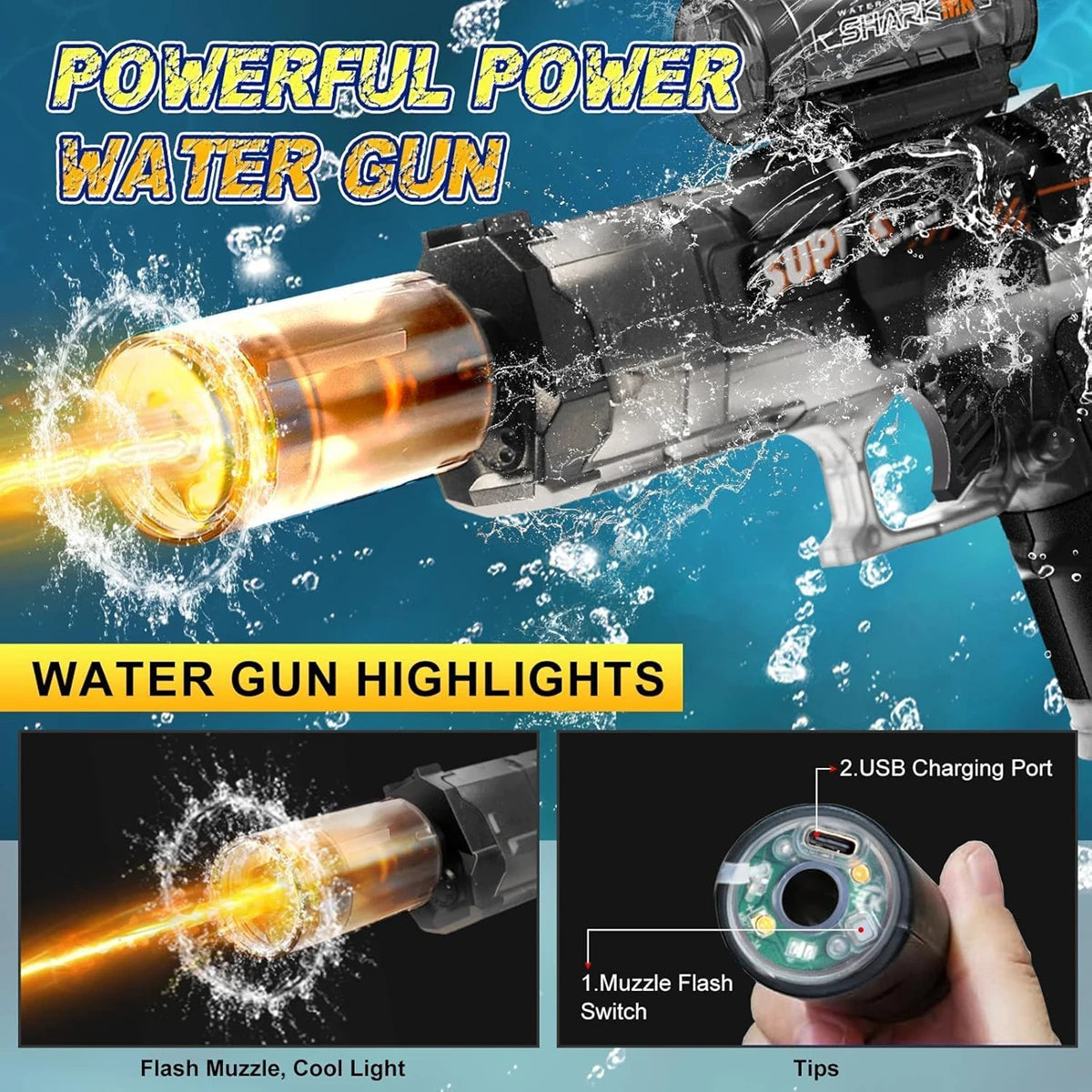 Automatic Electric Water Gun Blaster for Summer Outdoor Fun - Ideal for Beach and Pool Parties, Perfect Gift for All Ages