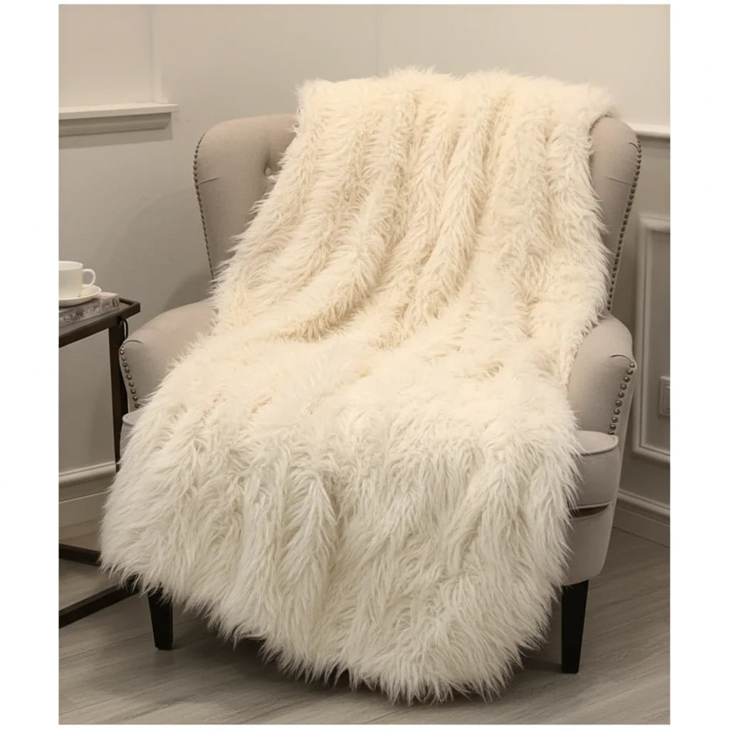 Mongolian Faux Fur Luxury Throw